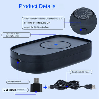 Mover Mouse Mouse Movement Simulator With ON/OFF Switch For Computer Awakening, Keeps PC Active