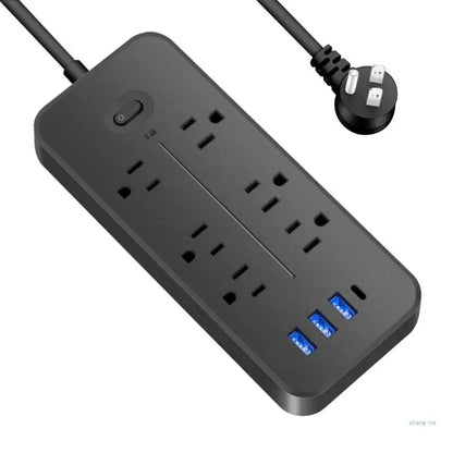 M5TD Multi-functional Power Strip with 1.2m Extension Cord 6AC Outlets 3pcs USB Port