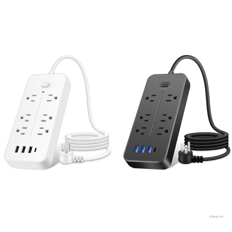 M5TD Multi-functional Power Strip with 1.2m Extension Cord 6AC Outlets 3pcs USB Port