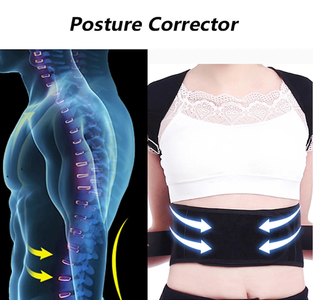 Back Posture Corrector brace Shoulder Support Belt Upper and Lower Back Pain Relief Improve Spine Clavicle Brace Posture Vest