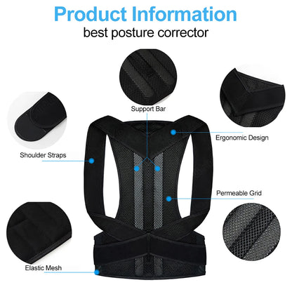 Back Posture Corrector brace Shoulder Support Belt Upper and Lower Back Pain Relief Improve Spine Clavicle Brace Posture Vest