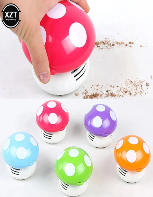 Portable Mini Mushroom Corner 6-color Vacuum Cleaner Desktop Keyboard Slit Cleaner For Car Home Computer Sweeper