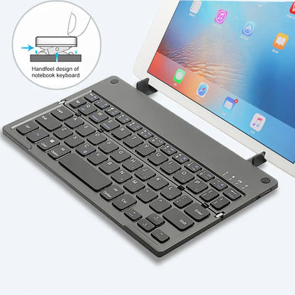 Folding Mini Keyboard With Phone Holder Foldable Pad Key Boards With Bluetooth Connection Rotatable For Phone Laptop Tablet