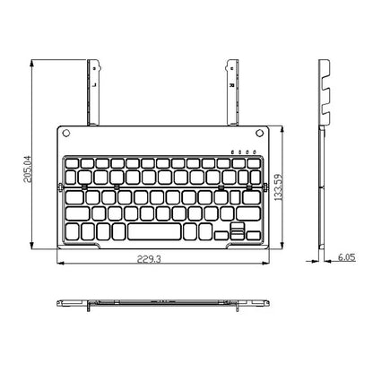 Folding Mini Keyboard With Phone Holder Foldable Pad Key Boards With Bluetooth Connection Rotatable For Phone Laptop Tablet