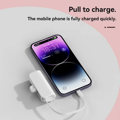 30000mAh Mini Capsule Power Bank 2 In 1 Type-c Portable Fast Charger With Stand External Battery Compatible With Iphone Andriod