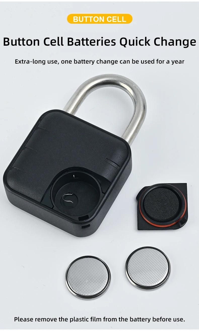 Smart Padlock Fingerprint Lock Waterproof IP67 USB Charge Quick Identification Unlock Finger Print Sensor High Quality Pad Locks